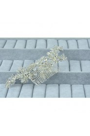 Women's Sterling Silver / Alloy Headpiece-Wedding / Special Occasion / Casual Hair Combs 1 Piece Clear Round