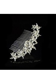 Women's Rhinestone/Alloy Headpiece - Wedding Hair Combs 1 Piece
