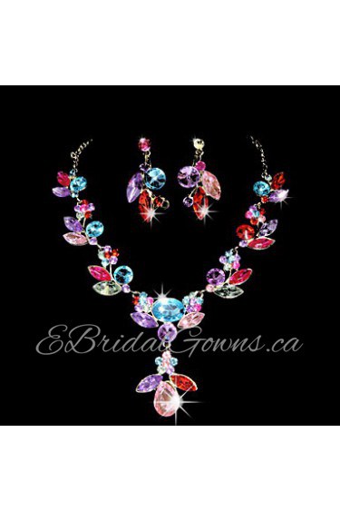 Jewelry Set Women's Birthday / Gift / Party / Special Occasion Jewelry Sets Alloy Rhinestone / Cubic Zirconia Necklaces / EarringsAs the