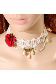 Fashion Big Flower Drip Pearl Necklace