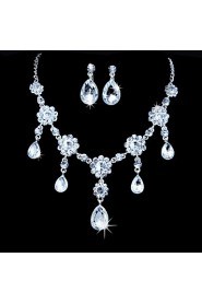 Jewelry Set Women's Anniversary / Wedding / Engagement / Birthday / Gift / Party / Special Occasion Jewelry Sets AlloyRhinestone / Cubic