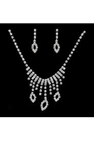 Jewelry Set Women's Anniversary / Wedding / Engagement / Birthday / Gift / Party / Special Occasion Jewelry Sets Alloy / Rhinestone