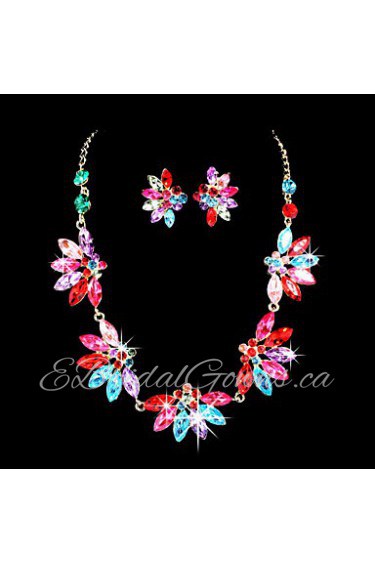 Jewelry Set Women's Birthday / Gift / Party / Special Occasion Jewelry Sets Alloy Rhinestone / Cubic Zirconia Necklaces / EarringsAs the