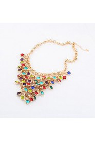 Gorgeous Alloy With Multi-color Rhinestone Women's Necklace