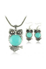 Jewelry Set Women's Anniversary / Gift / Party / Daily Jewelry Sets Alloy Turquoise Earrings / Necklaces Silver / Blue