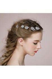 Women's Rhinestone / Alloy Headpiece-Wedding / Casual Hair Pin 1 Piece Silver