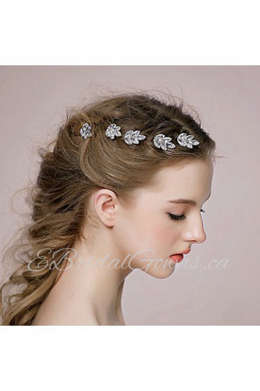 Women's Rhinestone / Alloy Headpiece-Wedding / Casual Hair Pin 1 Piece Silver