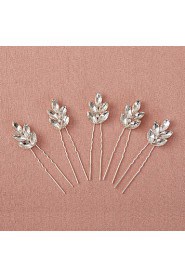 Women's Rhinestone / Alloy Headpiece-Wedding / Casual Hair Pin 1 Piece Silver