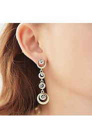 Women's Elegent Flower Enameled Stud Earrings