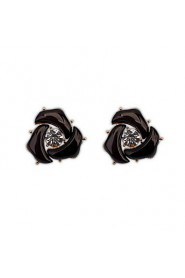 Bohemian Style Retro Geometric Stud Earrings With Rhinestone Vintage Women Nice Jewelry