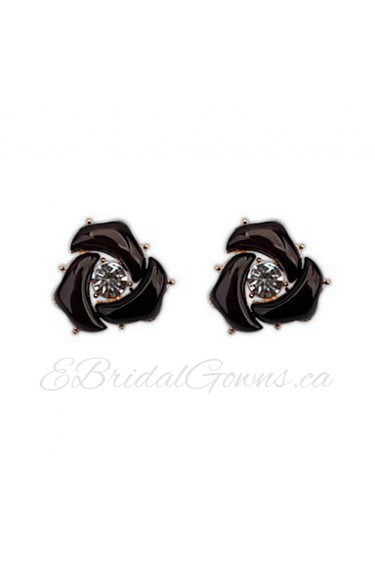 Bohemian Style Retro Geometric Stud Earrings With Rhinestone Vintage Women Nice Jewelry