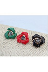 Bohemian Style Retro Geometric Stud Earrings With Rhinestone Vintage Women Nice Jewelry