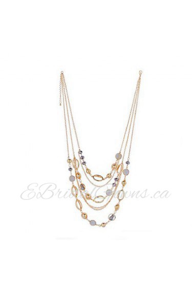 Women's Alloy Necklace Daily Rhinestone