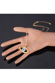 New Women's Angel Tear Drop Evil Eyes Pendant Choker Chain Necklace 18K Real Gold Plated Gift for Women