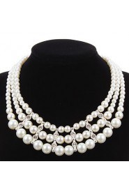 Women's Rhinestone/Imitation Pearl Necklace Birthday/Party/Special Occasion/Causal