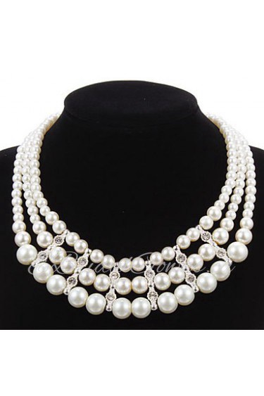 Women's Rhinestone/Imitation Pearl Necklace Birthday/Party/Special Occasion/Causal