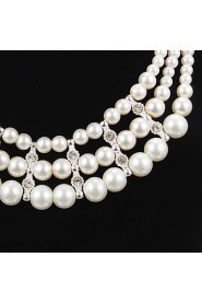 Women's Rhinestone/Imitation Pearl Necklace Birthday/Party/Special Occasion/Causal