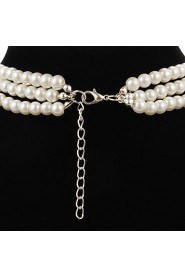 Women's Rhinestone/Imitation Pearl Necklace Birthday/Party/Special Occasion/Causal