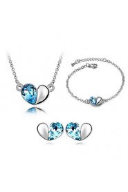 Thousands of colors Women's Alloy Jewelry Set Crystal