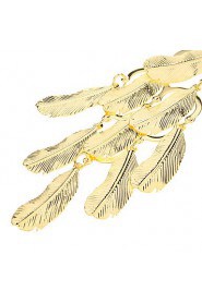 Lucky Leaf Shape Gold Plated Earrings