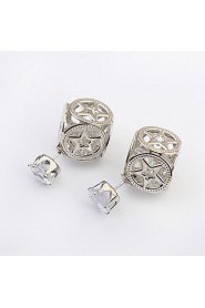 New Fashion Hollow Out Pentagram Geometric Pattern Beads Earrings