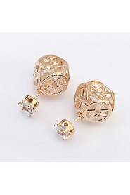 New Fashion Hollow Out Pentagram Geometric Pattern Beads Earrings