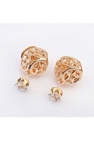 New Fashion Hollow Out Pentagram Geometric Pattern Beads Earrings