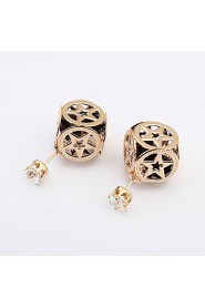 New Fashion Hollow Out Pentagram Geometric Pattern Beads Earrings