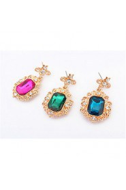 Vintage Charming Style Pretty Rhinestone Hollow Irregular Dangle Drop Earrings New Arrival Luxury Jewelry