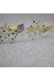 Women Rhinestone Alloy Leaf Headbands/Flowers With Wedding/Party Headpiece