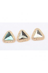 Best Gift For Girlfriend Pure Hand-made Elegant Statement Triangle Earrings For Women Party Wedding