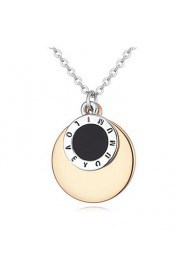 Charms Double Round Circle Pendant Necklaces Women Trendy Jewelry Brand Design