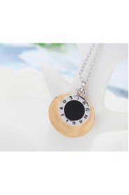 Charms Double Round Circle Pendant Necklaces Women Trendy Jewelry Brand Design