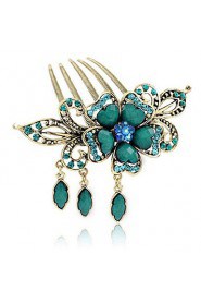 Vintage Style Butterfly Shape Alloy Hair Comb(Five Colors)(1Pc)