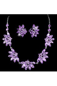 Jewelry Set Women's Birthday / Gift / Party / Special Occasion Jewelry Sets Alloy Rhinestone / Cubic Zirconia Earrings / NecklacesAs the