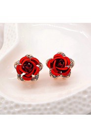 High-Grade Diamond Earrings Rose