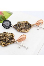 Inscription Retro Fashion Pendant Earrings