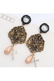 Inscription Retro Fashion Pendant Earrings