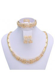 WesternRain Charms Style 18K Gold Plated Jewelry Chunky Necklace Set Vintage Women Jewelry Set