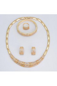 WesternRain Charms Style 18K Gold Plated Jewelry Chunky Necklace Set Vintage Women Jewelry Set