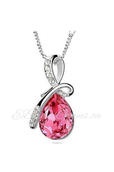 925 Angle Tear Crystal Pendants