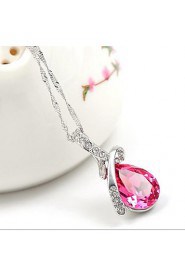 925 Angle Tear Crystal Pendants