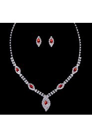 Alloy Wedding/Party Jewelry Set With Diamond/Rhinestone