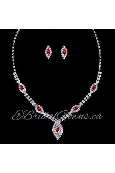 Alloy Wedding/Party Jewelry Set With Diamond/Rhinestone