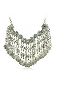 Gypsy Statement Vintage Necklace Ethnic Jewelry Boho Coin Necklace