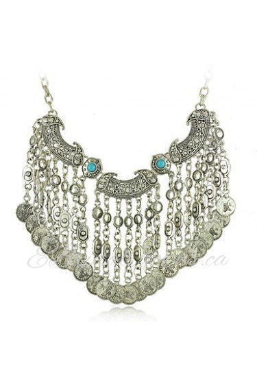 Gypsy Statement Vintage Necklace Ethnic Jewelry Boho Coin Necklace