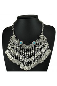 Gypsy Statement Vintage Necklace Ethnic Jewelry Boho Coin Necklace