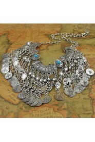 Gypsy Statement Vintage Necklace Ethnic Jewelry Boho Coin Necklace