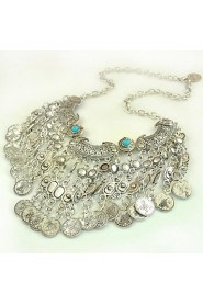 Gypsy Statement Vintage Necklace Ethnic Jewelry Boho Coin Necklace