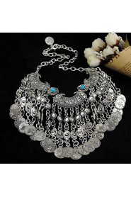 Gypsy Statement Vintage Necklace Ethnic Jewelry Boho Coin Necklace